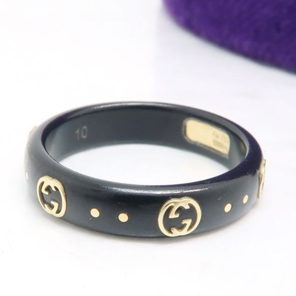 Gucci Icon Interlocking G 18Kring 50 Corundum 18K With Case Ring - Picture 5 of 10